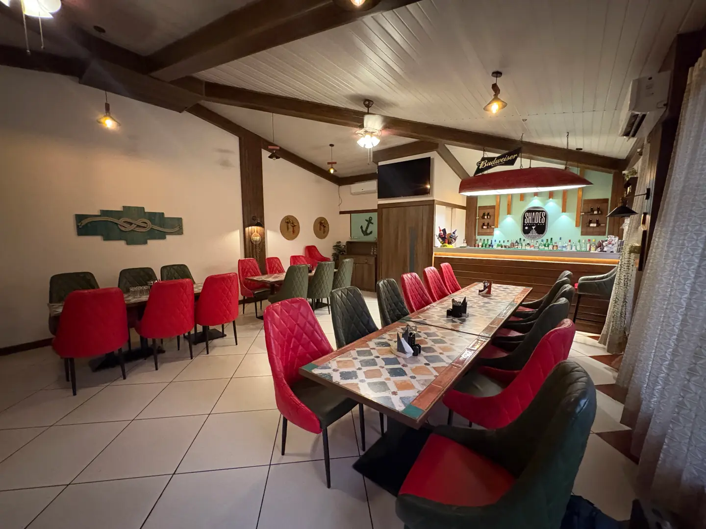 Spacious dining layout at Raj Resort Kelva Beach